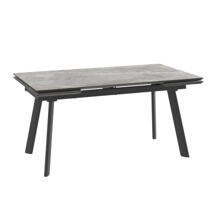 Стол MILANA FOUR-160, раздвижной 160(40+40)x90, STONE GREY ST CER/ЧЕРНЫЙ